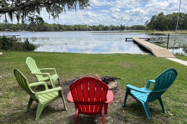 Lakeside fire pit