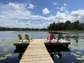 Property grounds - Lakeside Retreat with Dock/Porch/Firepit/Beach (Fort McCoy)