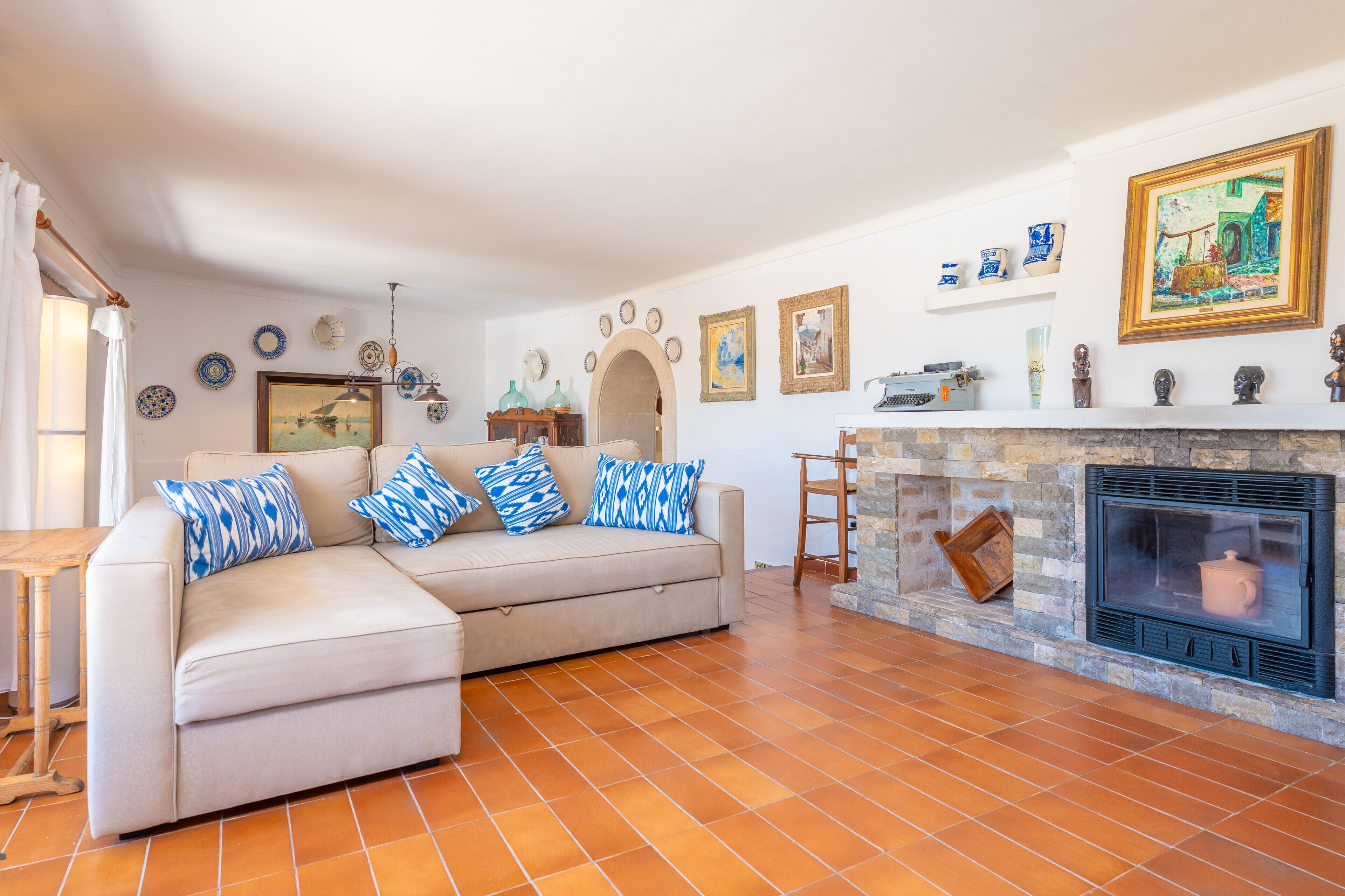 TV, fireplace, DVD player
