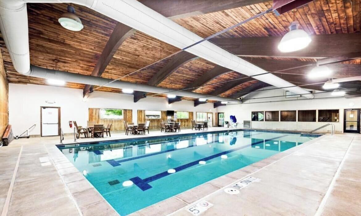 Indoor pool, a heated pool