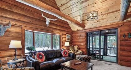 Family Log Cabin - Lake, Golf, Pool, Hike, Ski-ATV & Game Room - Northwoods WI