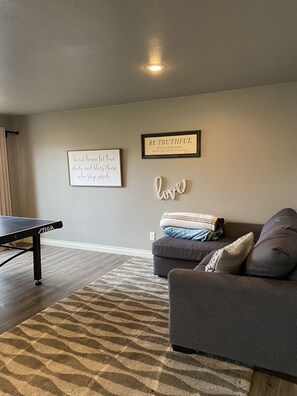 TV, table football, ping pong