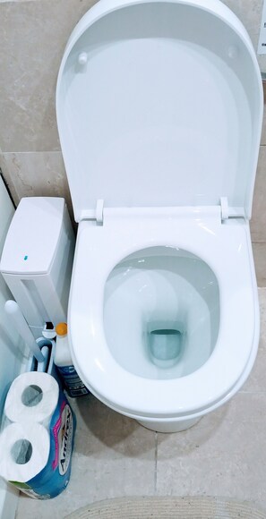 Combined shower/tub, hair dryer, towels, soap - Gorgeous Flat in Central London, Opposite Liverpool Street Station  (London)