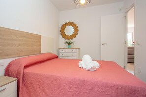 2 bedrooms, iron/ironing board, free WiFi, bed sheets - Family Holiday Apartment 'Poblat 86' with Air Conditioning (Cala Blanes)