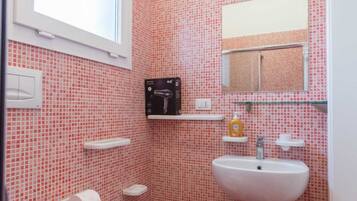 Een douche, gratis toiletartikelen, een haardroger, handdoeken