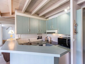 Fridge, microwave, stovetop, dishwasher - Ski-In/Ski-Out Duplex, South-Facing Balcony, Sleeps 8, Parking, 2 Bed, 2 Bath (La Mongie)