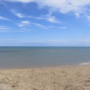 Vlak bij het strand