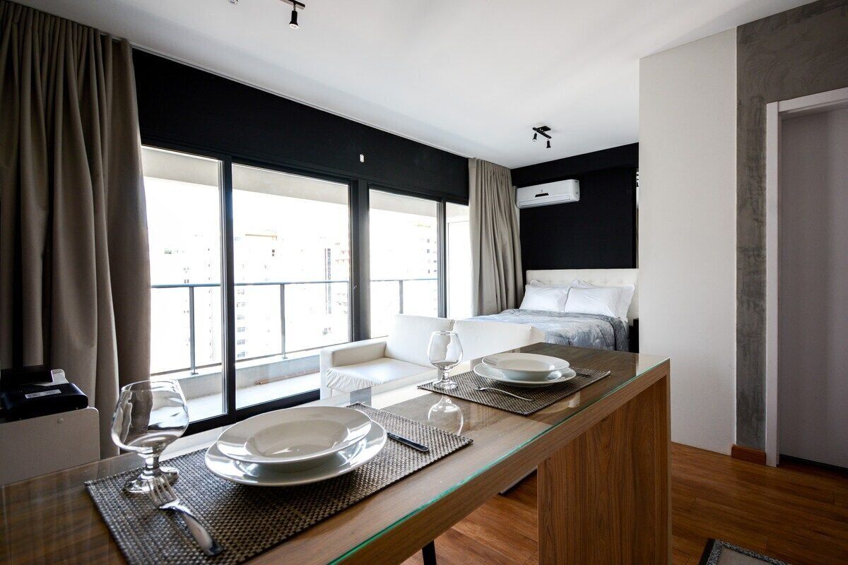 Apartment | Laptop workspace, blackout curtains, iron/ironing board, free WiFi