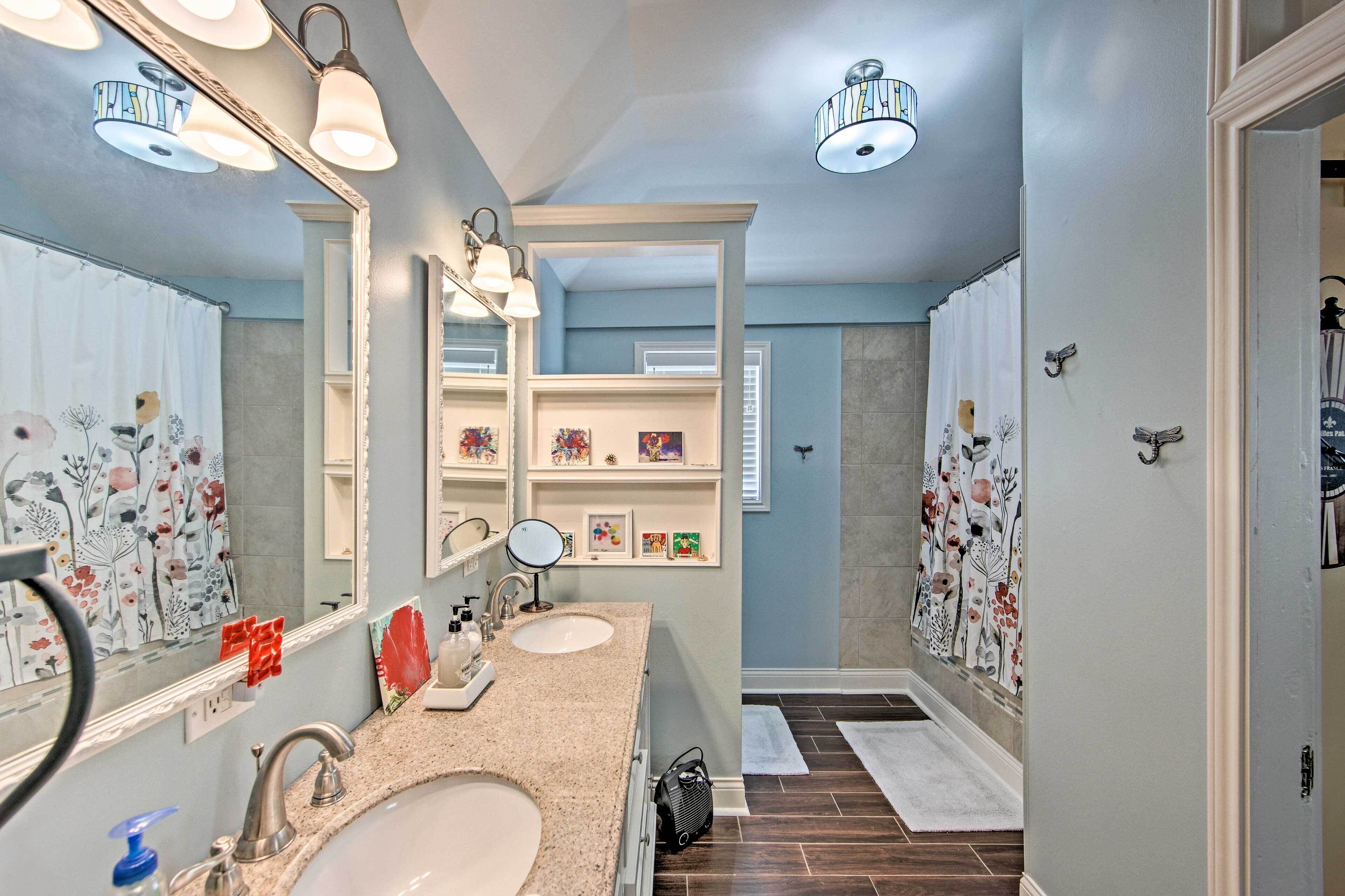 Free toiletries, hair dryer, towels