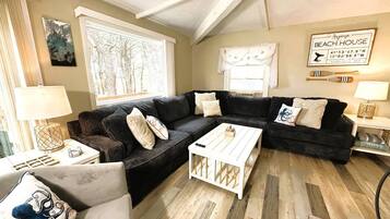 Smart TV, fireplace, video games