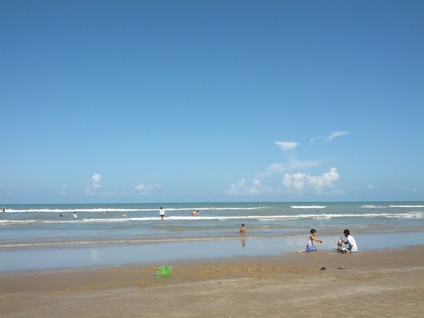 En la playa
