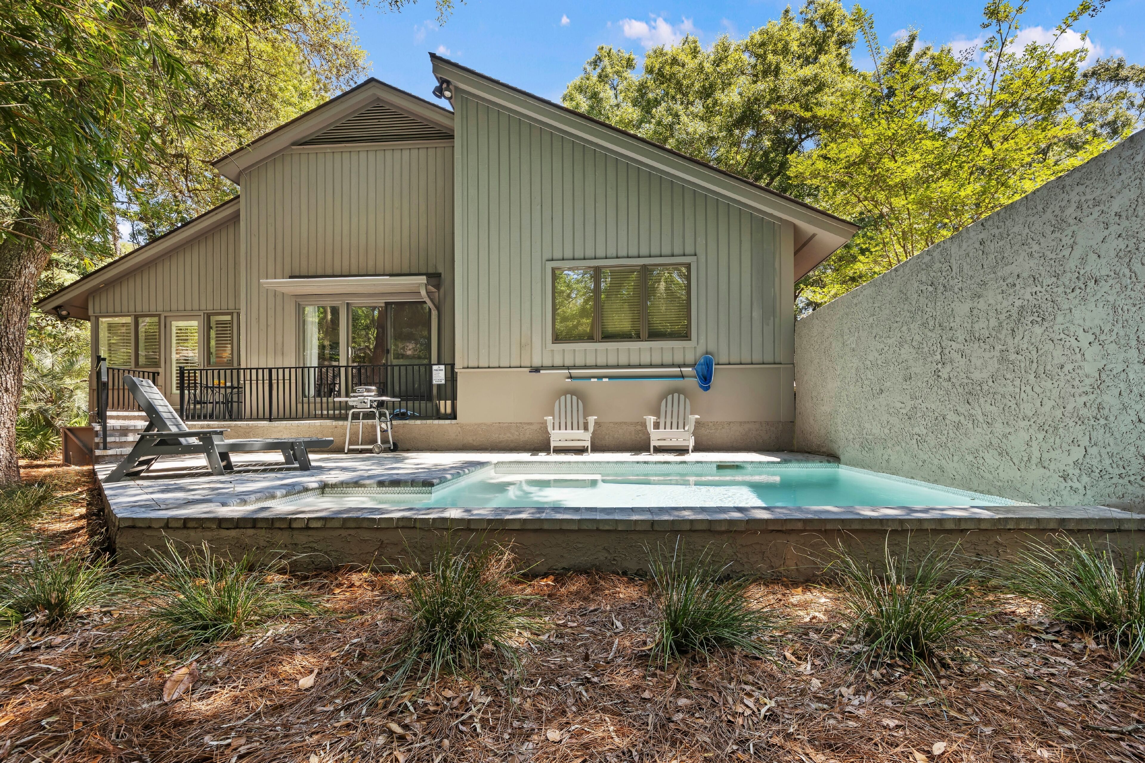 A heated pool