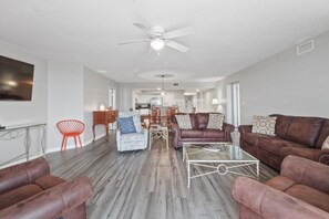 Condo, 4 Bedrooms | Living area | Smart TV - Yacht Club Villas #2-504 4 Bedroom Condo by RedAwning (North Myrtle Beach)