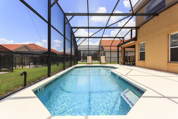 A heated pool