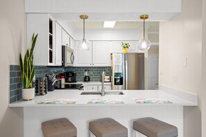 Fridge, microwave, oven, stovetop - Walk to Beach & Food 0.2mi, 3-4min | Pool (Miramar Beach)