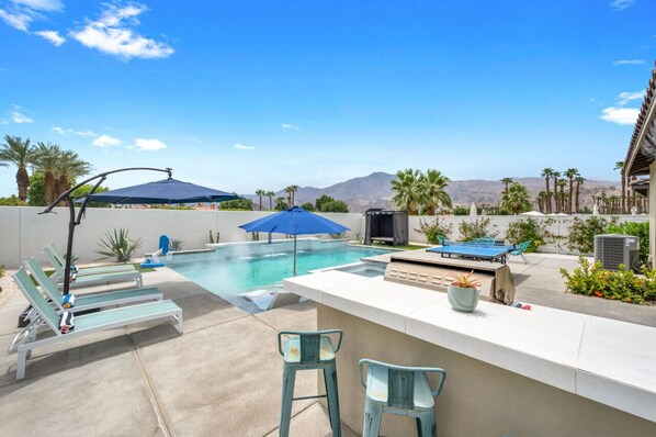 A heated pool