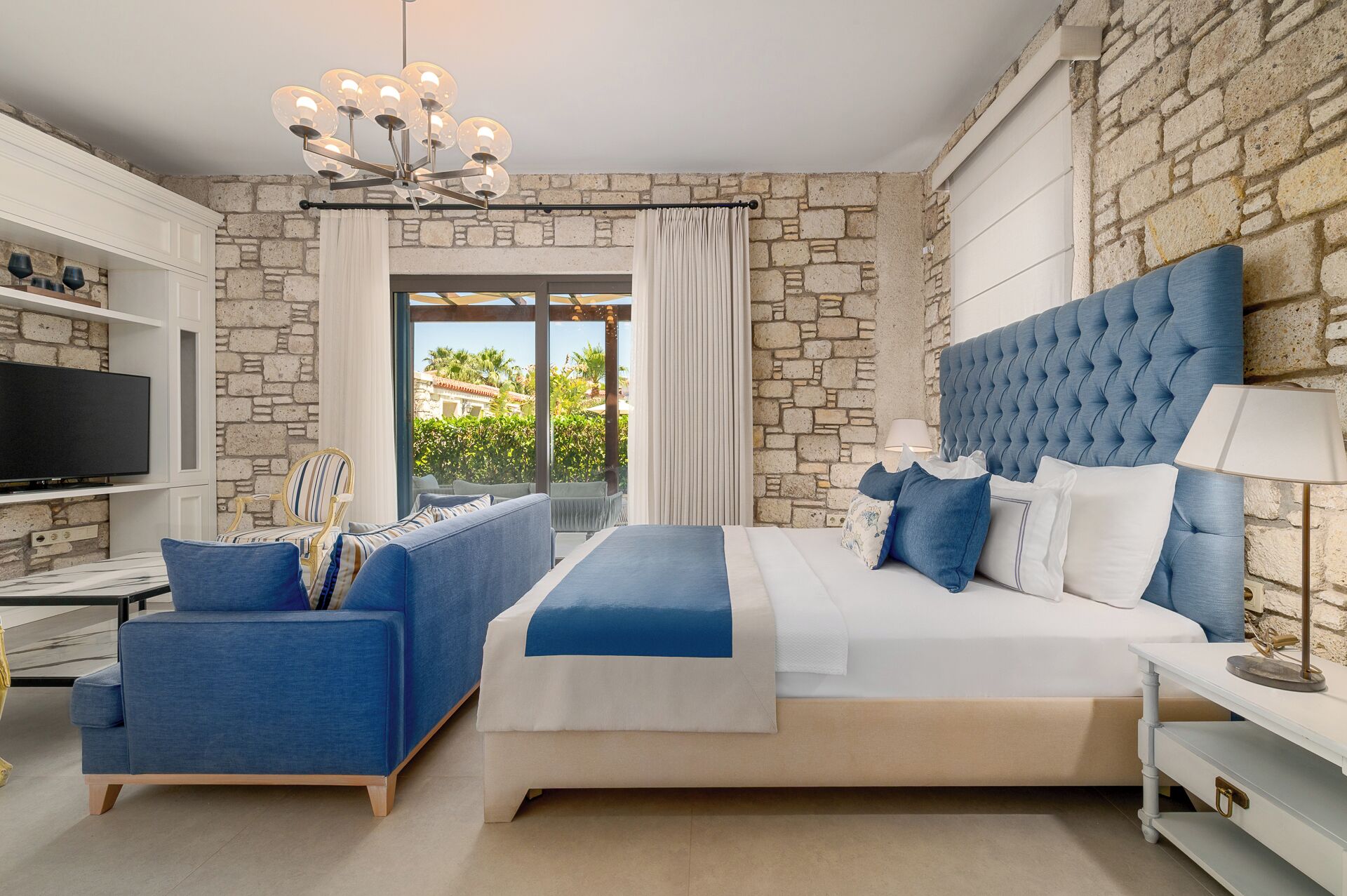 Sábanas de algodón egipcio, ropa de cama de alta calidad y minibar 