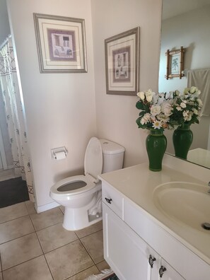 Combined shower/bathtub, hair dryer, towels - Quiet neighborhood,  11 minute drive to beach (Cape Coral)