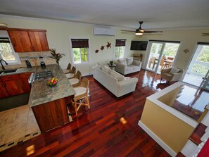 Interior - Sunset and Ocean views at Sandy Feet Retreat with private infinity pool. (Sandy Bay)