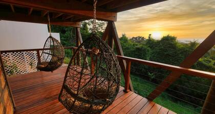 Sunset and Ocean views at Sandy Feet Retreat with private infinity pool.