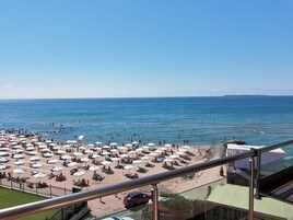 Luxury Apartment, 1 King Bed with Sofa bed, Sea View, Beachfront | Balcony view