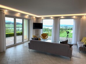 Villa | Living area - Luxury 10-bed Villa With View, Pool, Playground (Horni Plana)