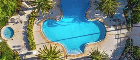 Outdoor pool, a heated pool