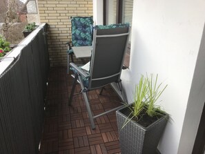 Terrace/patio - FeWo Ritthoff Perlebucht - beach chair by the sea and admission to the swimming pool (Büsum)