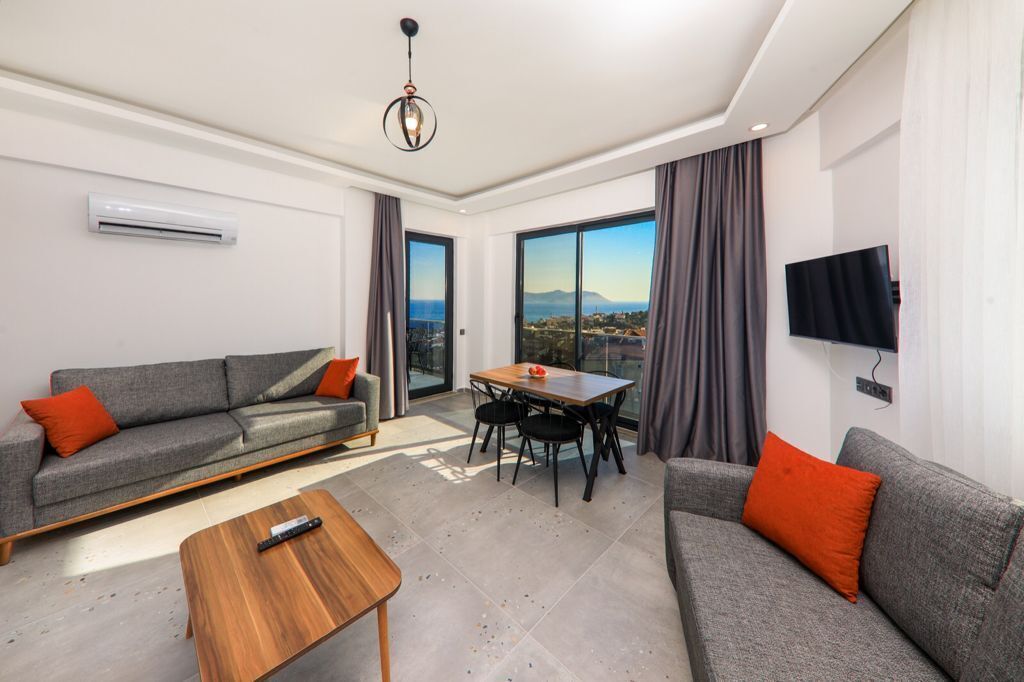 Family Apartment, 2 Bedrooms, Non Smoking, Sea View | Living area | Smart TV