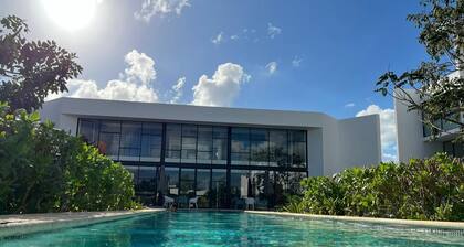 Cozy loft with private jacuzzi.