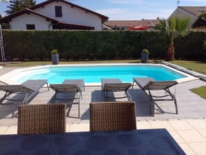 A heated pool