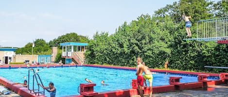 屋外プール、温水プール