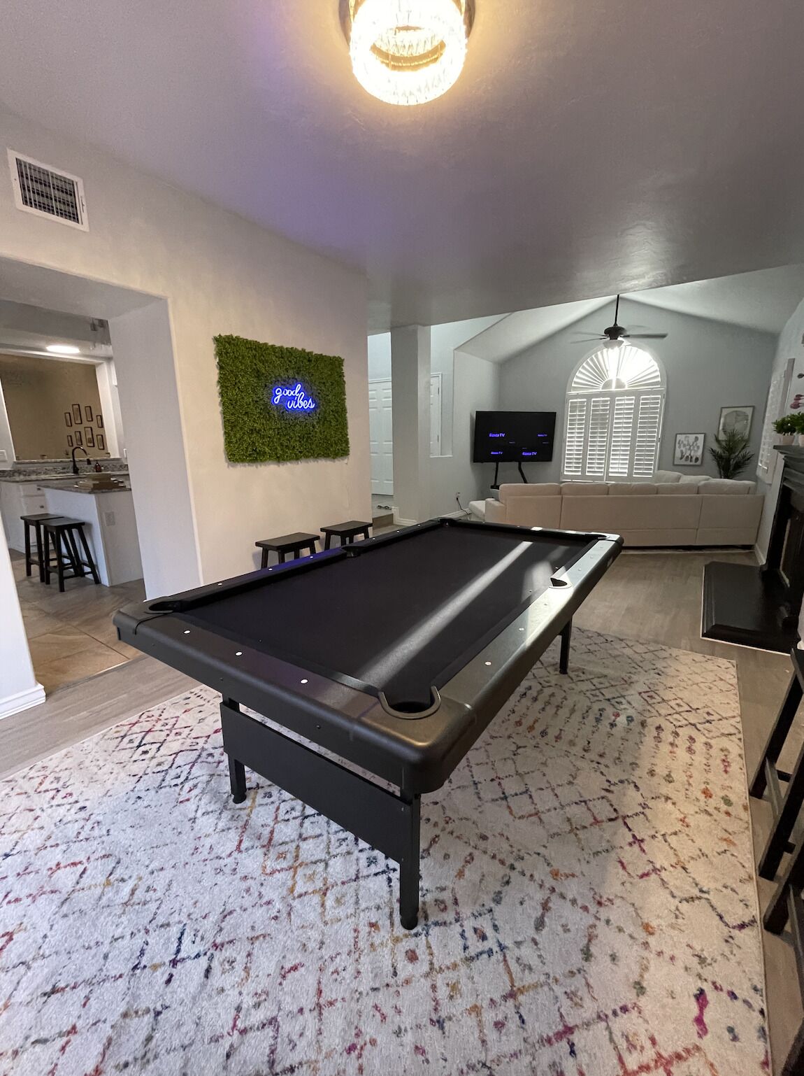 billiards, darts, sleeps 13