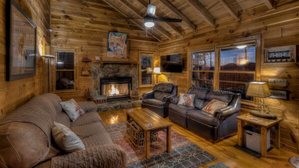 House, 2 Bedrooms | Living area | 36-inch TV with cable channels - Sum Fun by Escape to Blue Ridge (Blue Ridge)