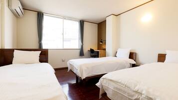 2 bedrooms, individually decorated, individually furnished, desk