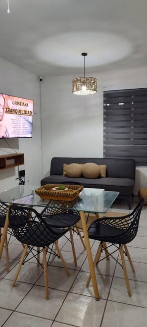 Apartment, 2 Bedrooms, Patio, Garden View | Living area | Flat-screen TV - Dreamy Apartment Hoestel Perla! (Tulum)
