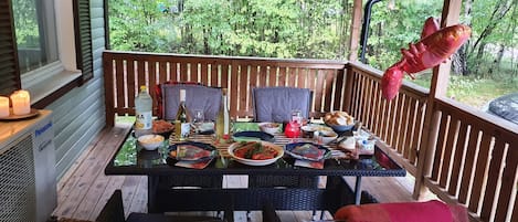 Cabane, 2 chambres, terrasse, vue jardin | Extérieur