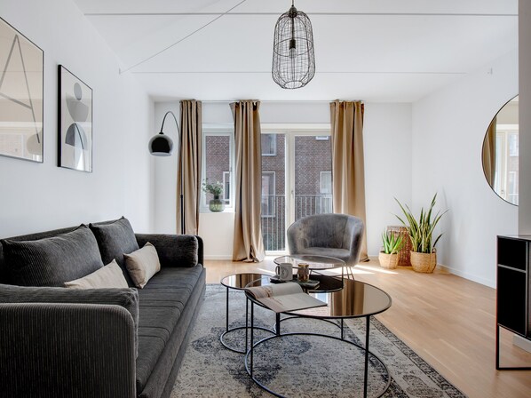 Apartment, 3 Bedrooms, Terrace | Living area - Sanders Fields - Chic 3-bdr Townhouse w Terrace (Copenhagen)