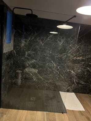 Baignoire, sèche-cheveux, serviettes fournies