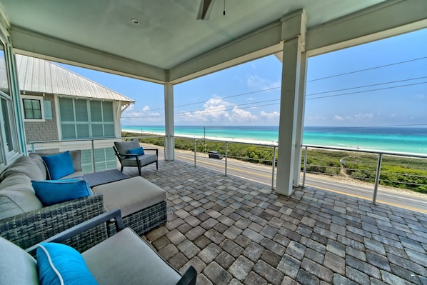 Terrace/patio - The Hidden Gem ~Luxurious Beachfront Home Near 30A! (Panama City Beach)