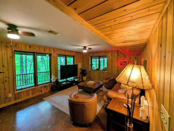 Télévision, cheminée