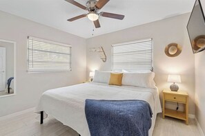 2 bedrooms, iron/ironing board, travel crib, WiFi