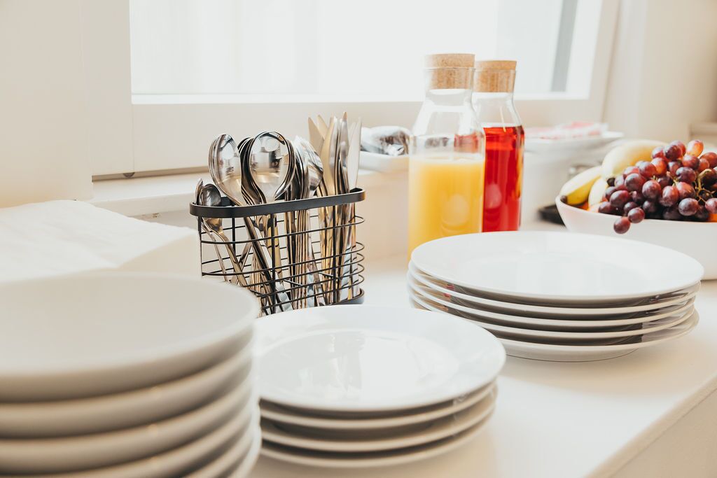 economy room | private kitchen | microwave, dishwasher, toaster, cookware/dishes/utensils