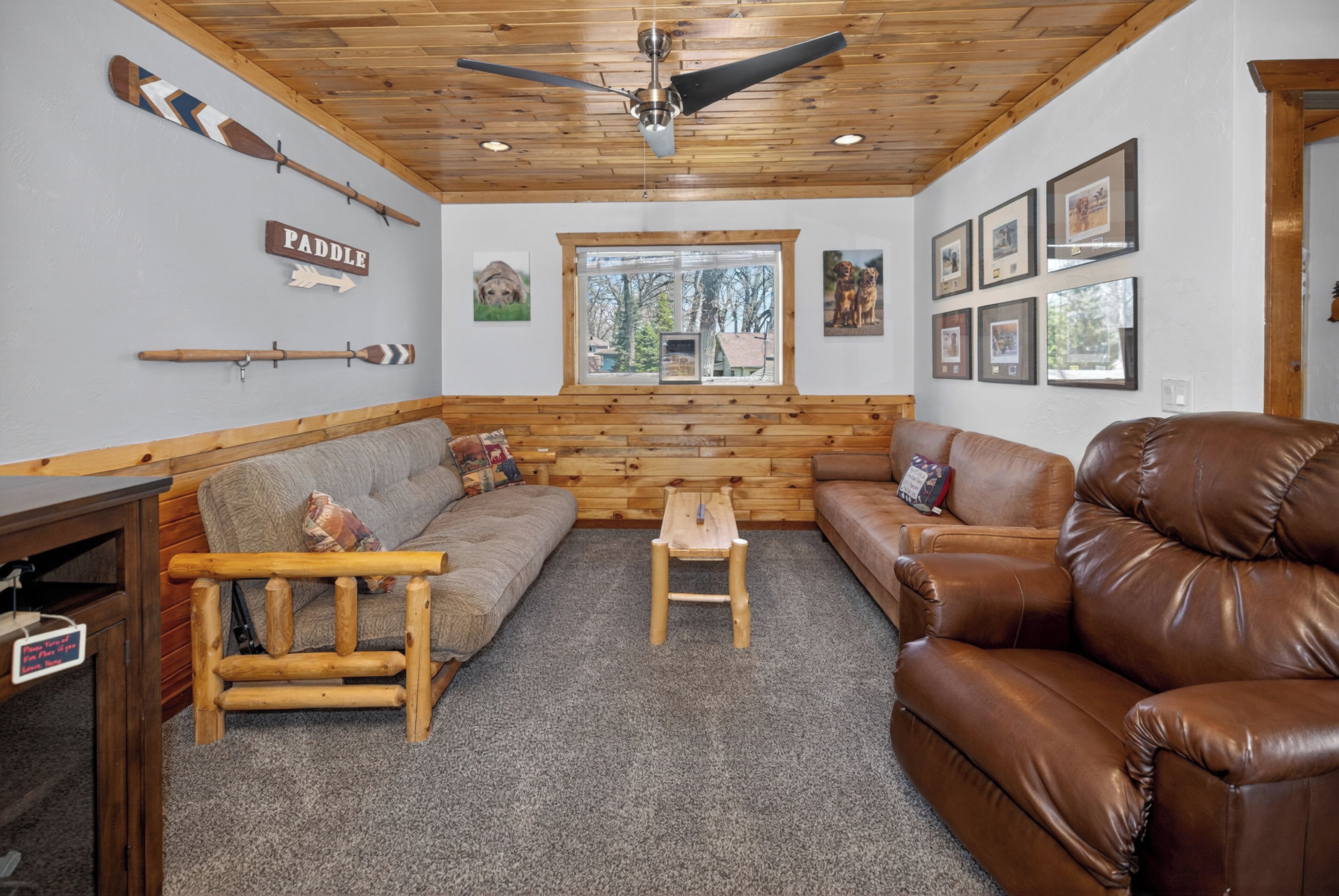 Smart TV, fireplace, video games, computer monitors