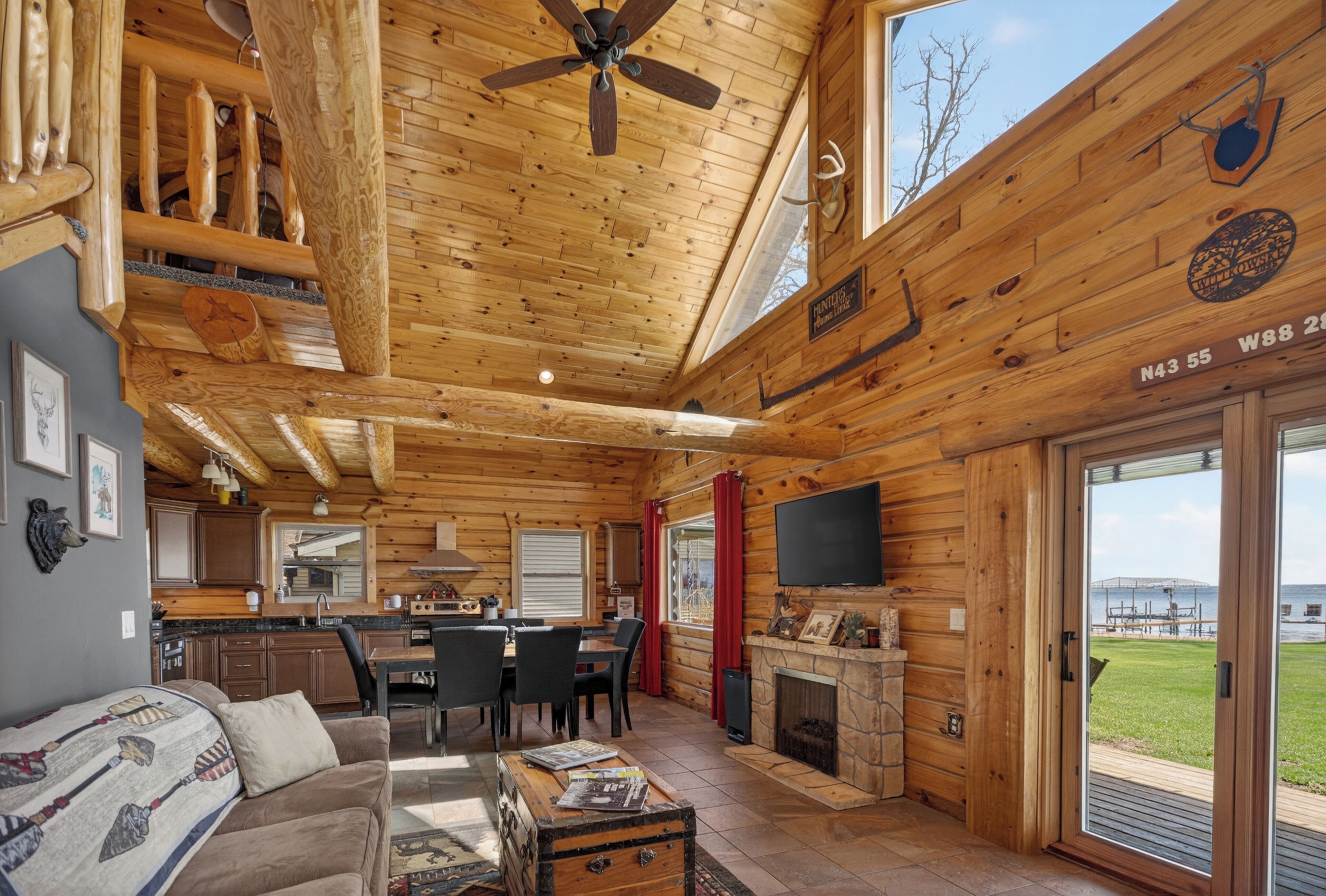 Smart TV, fireplace, video games, computer monitors