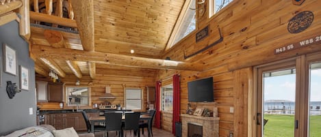 Smart TV, fireplace, video games, computer monitors