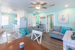 TV, DVD player, books