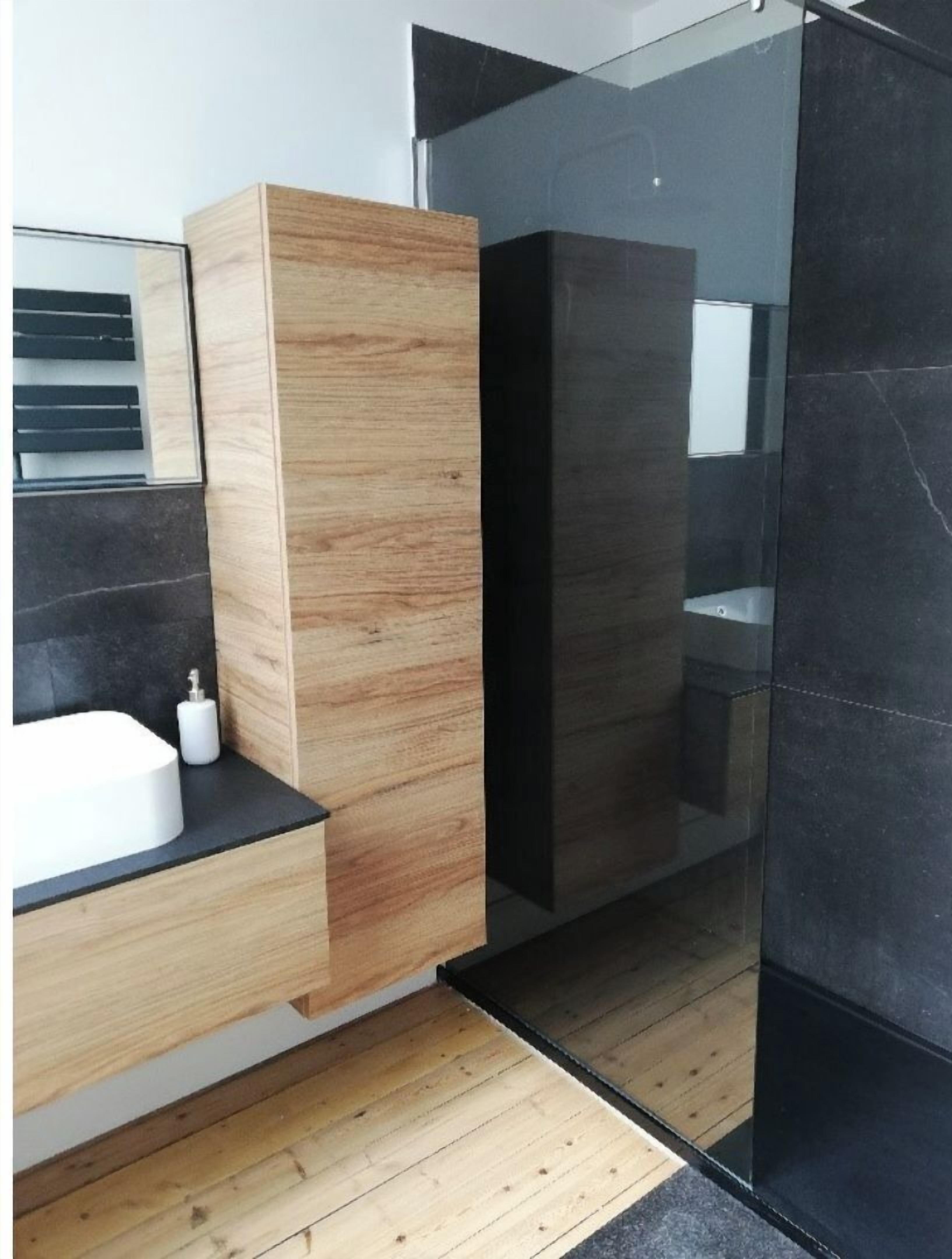 Shower, soap, toilet paper