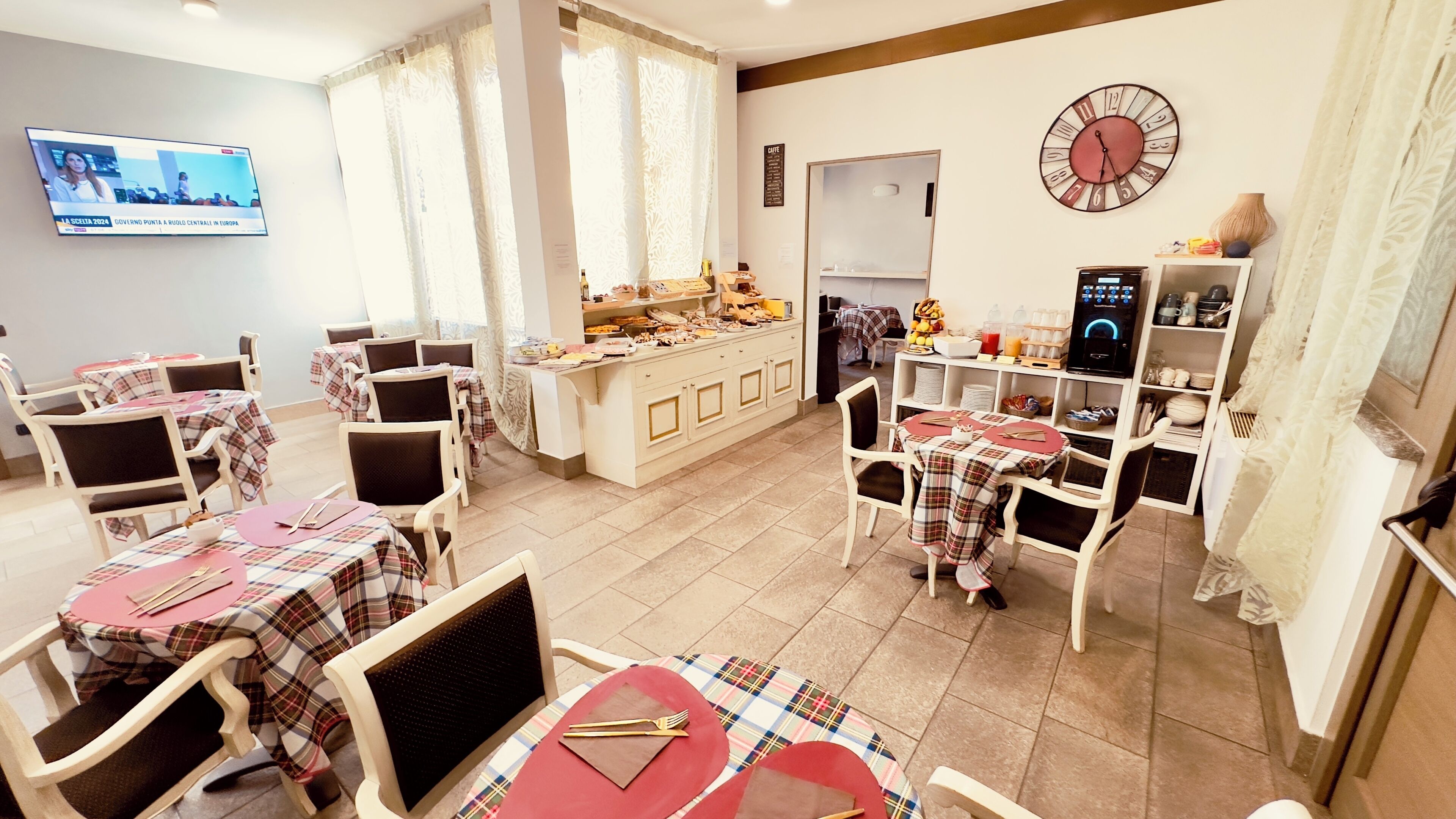 daily buffet breakfast (eur 5 per person)