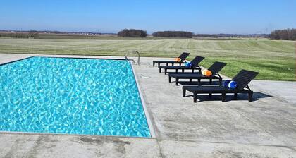 Modern Farmhouse in Michigan Wine Country with pool
